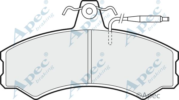 APEC BRAKING stabdžių trinkelių rinkinys, diskinis stabdys PAD384